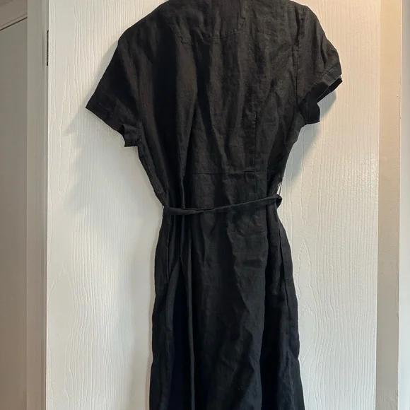 Quince 100% European Linen Button Front Dress in Size L - Picture 6 of 7